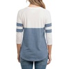 image:image34 Sleeve T Shirts for Women  Color Block Raglan V Neck Top and TeesBlue and White
