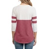 image:image34 Sleeve T Shirts for Women  Color Block Raglan V Neck Top and TeesHeather Pink and White
