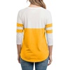 image:image34 Sleeve T Shirts for Women  Color Block Raglan V Neck Top and TeesYellow and White