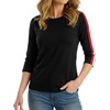image:image34 Sleeve Tops for Women T Shirt Men Striped Casual Crew Neck Top amp TeesBlack