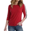 image:image34 Sleeve Tops for Women T Shirt Men Striped Casual Crew Neck Top amp TeesRed