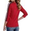 image:image34 Sleeve Tops for Women T Shirt Men Striped Casual Crew Neck Top amp TeesRed