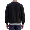 image:imageBomber Jacket Men  Casual Fleece Drop Shoulder Mens Varsity JacketsBlack