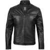 image:imageCafe Racer Cowhide Leather Jacket Men Moto Biker Style For Casual FashionClintn Black