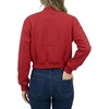 image:imageCropped Bomber Jacket Women  Casual Crop Fleece Womens Varsity JacketsRed