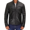 image:imageDecrum 100 Real Leather Jackets for Men Cafe Racer Moto Biker StyleClinton Black