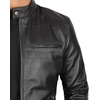 image:imageDecrum Cafe Racer Real Lambskin Leather Jackets For Men Motorcyle StyleBlack