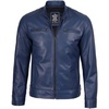 image:imageDecrum Cafe Racer Real Lambskin Leather Jackets For Men Motorcyle StyleBlue