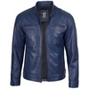 image:imageDecrum Cafe Racer Real Lambskin Leather Jackets For Men Motorcyle StyleBlue