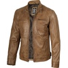 image:imageDecrum Cafe Racer Real Lambskin Leather Jackets For Men Motorcyle StyleCamel