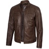 image:imageDecrum Cafe Racer Real Lambskin Leather Jackets For Men Motorcyle StyleCoffee Wax
