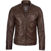 image:imageDecrum Cafe Racer Real Lambskin Leather Jackets For Men Motorcyle StyleCoffee Wax