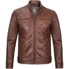image:imageDecrum Cafe Racer Real Lambskin Leather Jackets For Men Motorcyle StyleCognac Wax