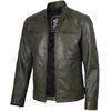 image:imageDecrum Cafe Racer Real Lambskin Leather Jackets For Men Motorcyle StyleOlive Green