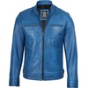 image:imageDecrum Cafe Racer Real Lambskin Leather Jackets For Men Motorcyle StyleSky Blue Wax