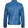 image:imageDecrum Cafe Racer Real Lambskin Leather Jackets For Men Motorcyle StyleSky Blue Wax