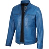 image:imageDecrum Cafe Racer Real Lambskin Leather Jackets For Men Motorcyle StyleSky Blue Wax