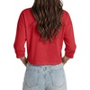 image:imageDecrum Cropped Shirts for Women  34 Length Sleeve V Neck Tops amp TeesRed