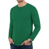 image:imageDecrum Henley Shirts for Men  Casual Fashion Mens Long Sleeve Tee ShirtsGreen