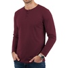 image:imageDecrum Henley Shirts for Men  Casual Fashion Mens Long Sleeve Tee ShirtsMaroon