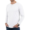 image:imageDecrum Henley Shirts for Men  Casual Fashion Mens Long Sleeve Tee ShirtsWhite