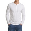 image:imageDecrum Henley Shirts for Men Trendy Casual Fashion Mens Long Sleeve ShirtWhite