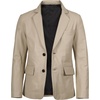 image:imageDecrum Mens 100 Lambskin Leather Blazer Jacket Notch Lapel for Formal WearBeige