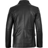image:imageDecrum Mens 100 Lambskin Leather Blazer Jacket Notch Lapel for Formal WearBlack