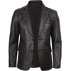image:imageDecrum Mens 100 Lambskin Leather Blazer Jacket Notch Lapel for Formal WearDark Brown Ruboff