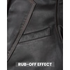 image:imageDecrum Mens 100 Lambskin Leather Blazer Jacket Notch Lapel for Formal WearDark Brown Ruboff