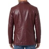 image:imageDecrum Mens 100 Lambskin Leather Blazer Jacket Notch Lapel for Formal WearMaroon