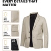 image:imageDecrum Mens 100 Lambskin Leather Blazer Jacket Notch Lapel for Formal WearOffwhite