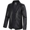 image:imageDecrum Mens 100 Lambskin Leather Blazer Jacket Notch Lapel for Formal WearSurrey Black