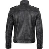 image:imageDecrum Mens Cafe Racer Style Real Lambskin Leather Jacket with Zip ClosureDistressed Black