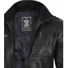 image:imageDecrum Mens Cafe Racer Style Real Lambskin Leather Jacket with Zip ClosureWash Black Wax