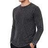 image:imageDecrum Mens Long Sleeve Shirt  Full Sleeves Crew Neck T Shirts for MenBlack Acid Wash
