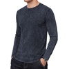 image:imageDecrum Mens Long Sleeve Shirt  Full Sleeves Crew Neck T Shirts for MenBlack Mineral Wash