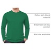 image:imageDecrum Mens Long Sleeve Shirt  Full Sleeves Crew Neck T Shirts for MenGreen