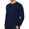 image:imageDecrum Mens Long Sleeve Shirt  Full Sleeves Crew Neck T Shirts for MenMens Navy  Long Sleeves Shirt