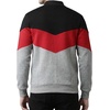 image:imageDecrum Mens Multicolor Zipper Bomber Varsity JacketBlack Red Heather Grey