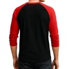 image:imageDecrum Mens Raglan Long Sleeve Button Henley ShirtsBlack and Red Raglan Henley Lgs
