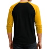 image:imageDecrum Mens Raglan Long Sleeve Button Henley ShirtsBlack and Yellow Raglan Henley Lgs