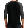 image:imageDecrum Mens Raglan Long Sleeve Button Henley ShirtsCharcoal and Black Raglan Henley Lgs