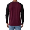 image:imageDecrum Mens Raglan Long Sleeve Button Henley ShirtsMaroon Black  Mens Pocket Henley Raglan Long Sleeve