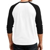 image:imageDecrum Mens Raglan Long Sleeve Button Henley ShirtsWhite and Black Raglan Henley Lgs