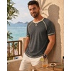 image:imageDecrum Mens Raglan Long amp Short Sleeve Tee ShirtsCharcoal Grey