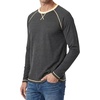 image:imageDecrum Mens Raglan Long amp Short Sleeve Tee ShirtsCharcoal Grey