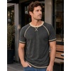 image:imageDecrum Mens Raglan Long amp Short Sleeve Tee ShirtsCharcoal Grey