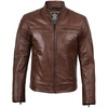 image:imageDecrum Mens Real Lambskin Cafe Racer Leather Jacket Racing Biker StyleCognac