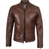 image:imageDecrum Mens Real Lambskin Cafe Racer Leather Jacket Racing Biker StyleCognac